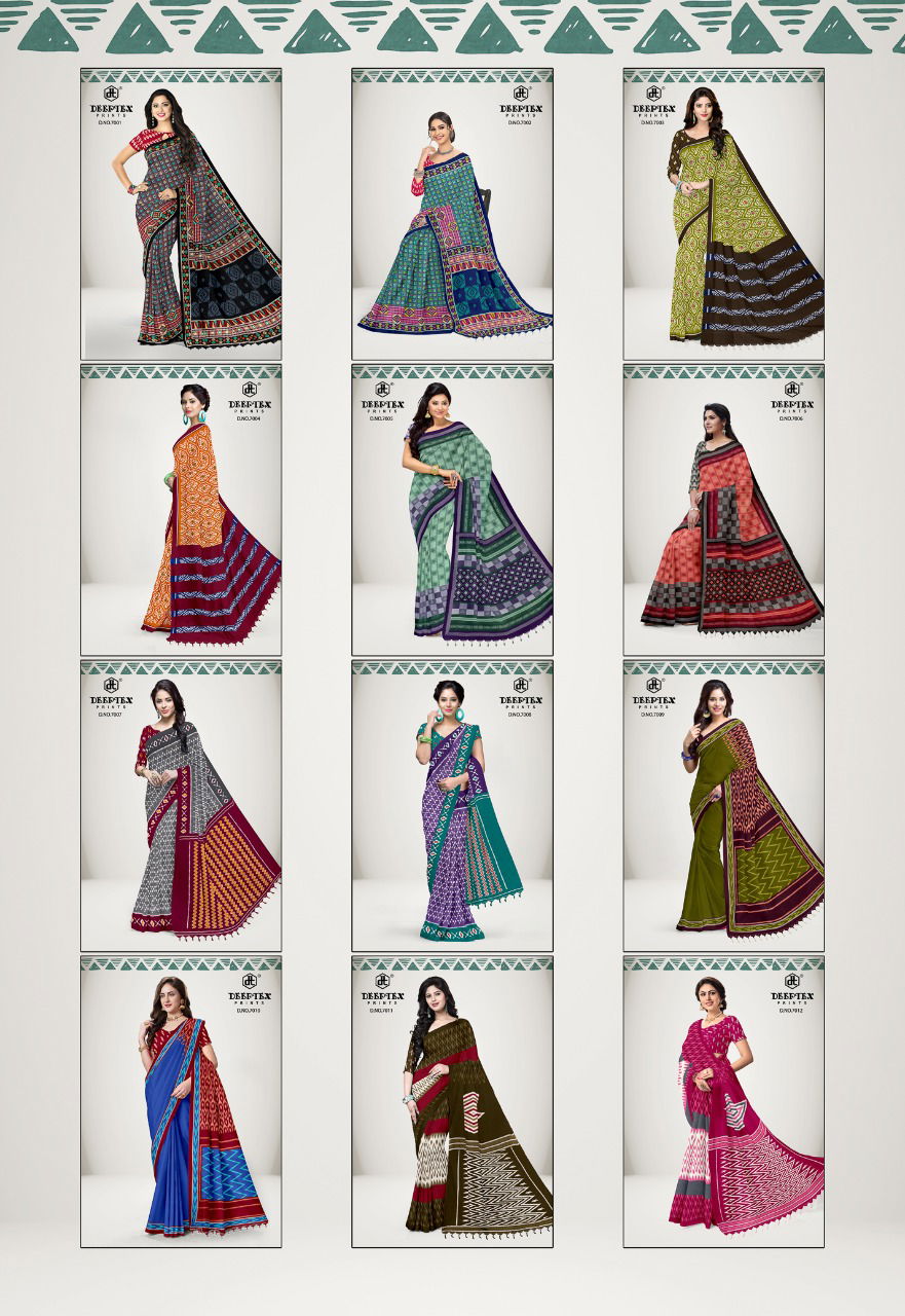 Deeptex Ikkat Special 7 Casual Wear Wholesale Saree Collection